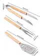 Wood-Handled BBQ Set